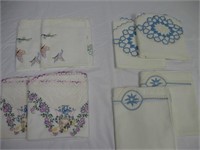 4) Sets of Embroidered Pillow Cases