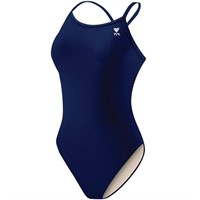 TYR Women's TYReco Solid Diamondback Swimsuit, Nav