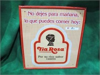 TIA-ROSA EMBOSSED SPANISH SIGN NOS