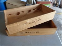 2-Wooden Wine Boxes
