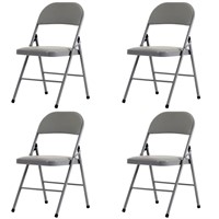 E1659  Ktaxon 4-Pack Folding Dining Chairs, Gray