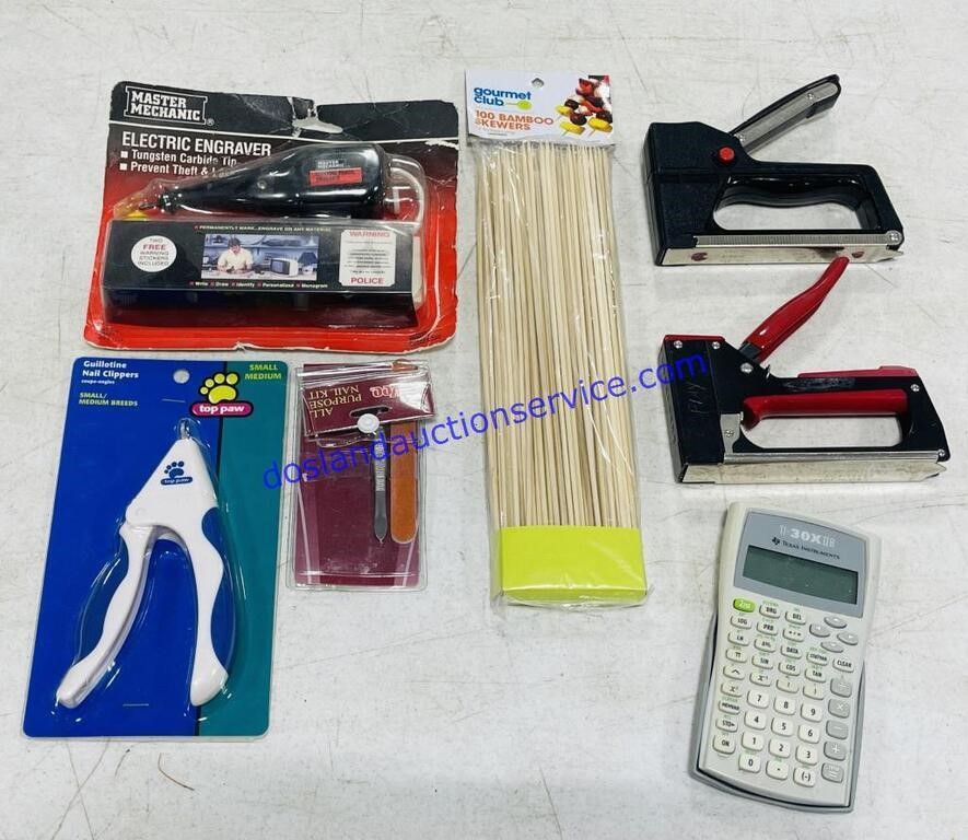 Electric Engraver, Staplers, Pet Nail Clippers,