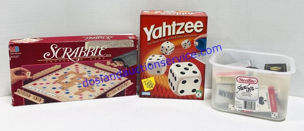 Scrabble, Yahtzee & Cards