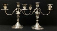(2) Weighted Sterling M-3420 Candelabras