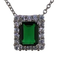 Emerald Cut 3.50 ct Emerald Pendant