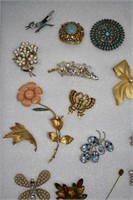 Vintage Costume Jewelry Brooches