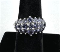 925 Silver & Multi Tanzanite Gemstone Ring