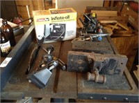 Bench vise, winch, inflate-all etc