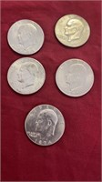 5 EISENHOWER DOLLARS