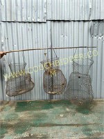 Assorted lot of fishing baskets