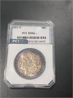 1881-O Morgan Silver Dollar PCI MS64+
