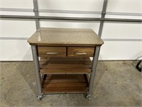 Server Cart w/granite top