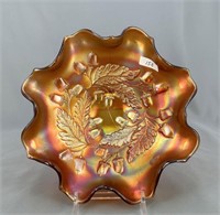 Acorn ruffled bowl - amber