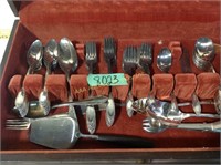 Heirloom silver plate flatware and serving