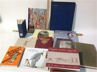 Books including Frank Lloyd Wright, French
