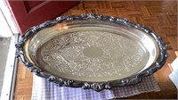 Silverplate Serving Tray w/ 4 legs