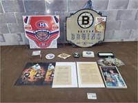 Mix lot of NHL signed, pictures, pins, and more!