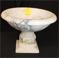 Alabaster Compote 9" x 12" small chip on base