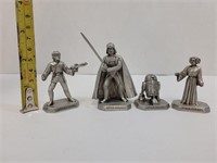 (4) 1994 Rawcliffe Star Wars Pewters