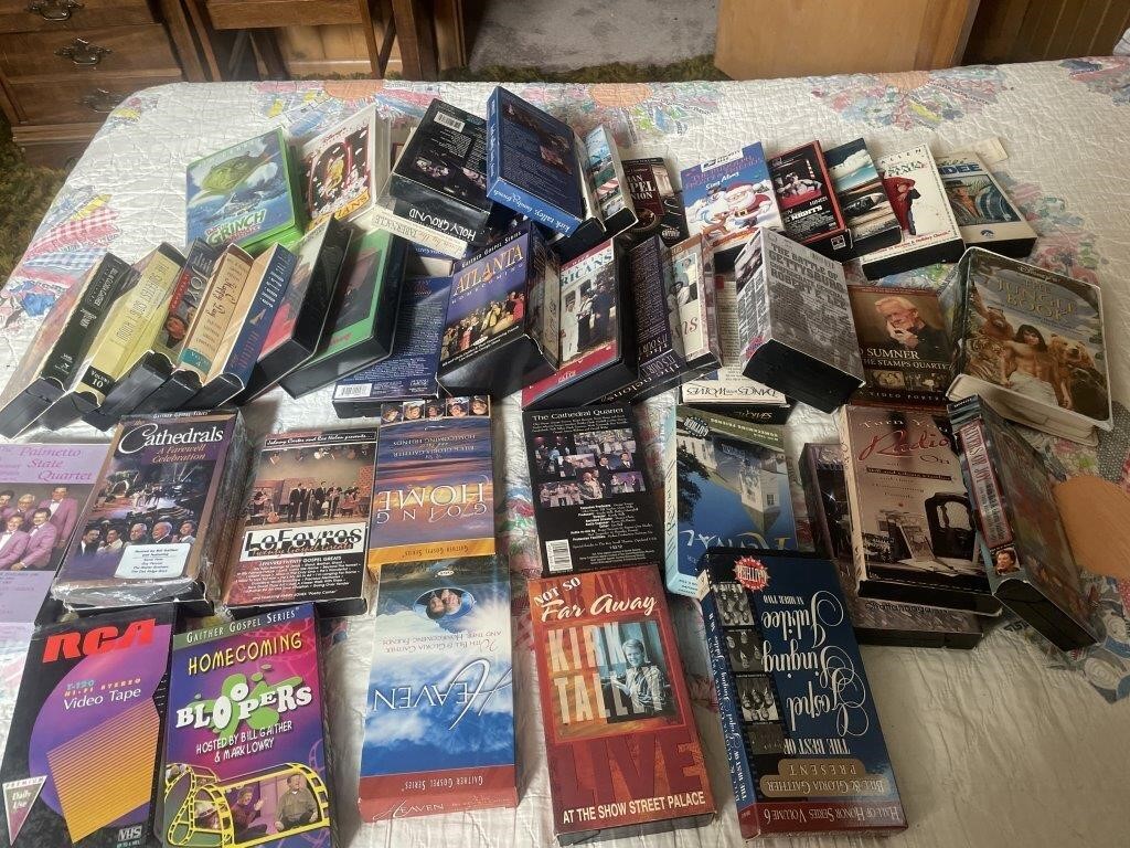VHS tapes, Disney, movies, Christmas, gospel,