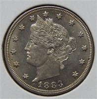 1883 Liberty V Nickel - No Cents