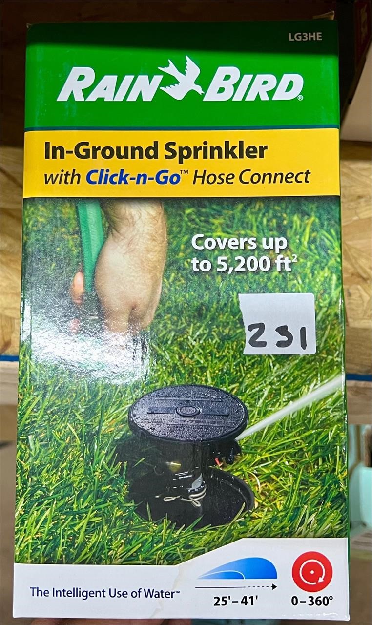 Rain Bird In Ground Sprinkler Cover up to 5200 ft