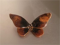 3 1/2" butterfly brooch