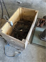 Wooden Crate W/Cable & Wire