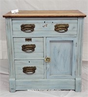 100+ Year Old Solid Wood Wash Stand Cabinet