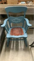 Blue Antique Rocking Chair