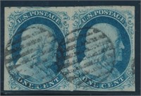 USA #8A PAIR USED VF