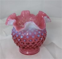 Mid Century Fenton Art Glass Cranberry Pink
