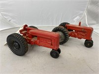 2 Metal Tractors LEE Toy 6"