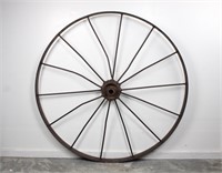Antique Marked Steel Spoke Tractor Wheel 48"