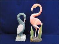 Wooden Flamingo/Egret Birds