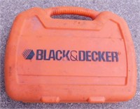 Black and Decker drill bit case & contents
