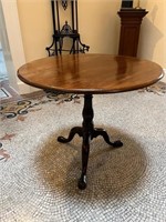 Georgian Mahogany Circular Tripod Table with Bird