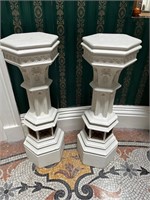 Pair of Gothic Pillars with Gold Embellishment