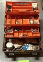 Fishing bait tackle box & Contents