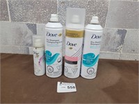 4 Dove dry shampoo spray