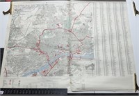 Old map, German military, Map FRANKFURT A MAIN