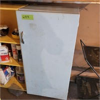 G413 Blue wood cabinet, not contents