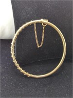 Vintage 14Kt Yellow Gold Bangle Bracelet, Gold