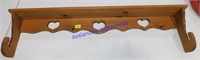 Wooden Decorative Heart Shelf (48 x 12 x 5)
