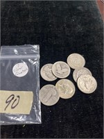 7 silver quarters
