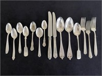 15 Pcs Antique Silverplate Flatware
Includes