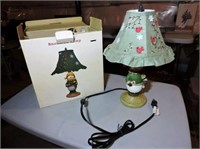 Pair Snowman Lamps