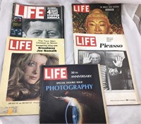 5 Vintage LIFE Magazines