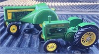 Two John Deere Die Cast Tractors