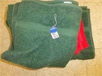 Red and Green Bath Towels